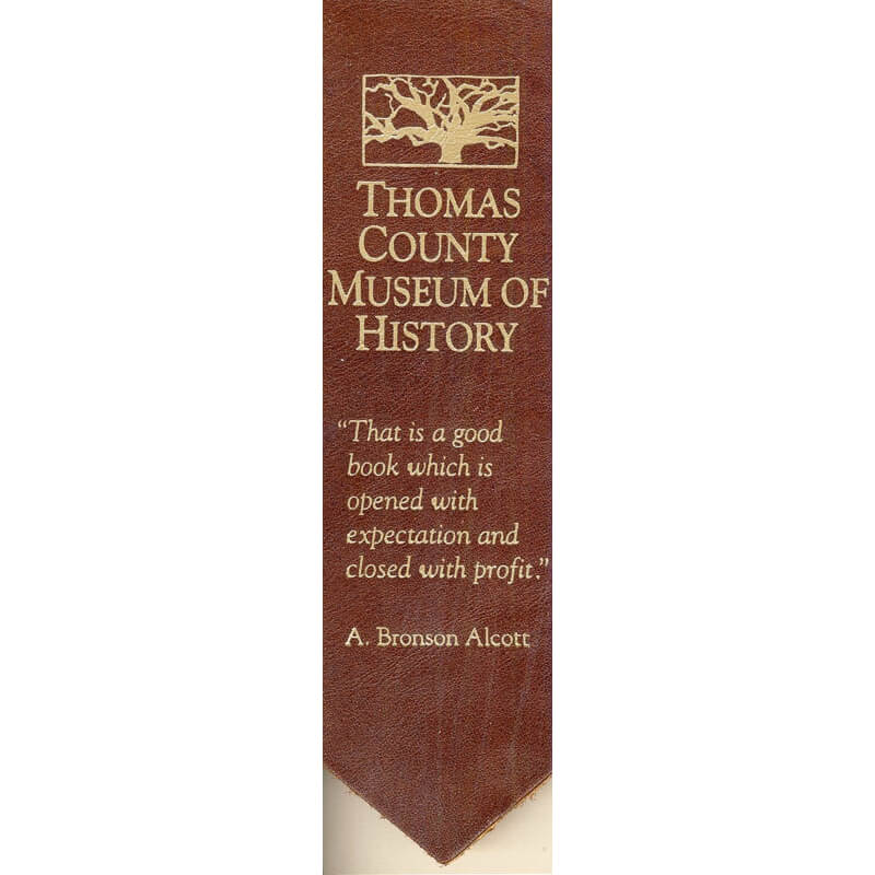Thomas County Museum of History Leather Bookmark
