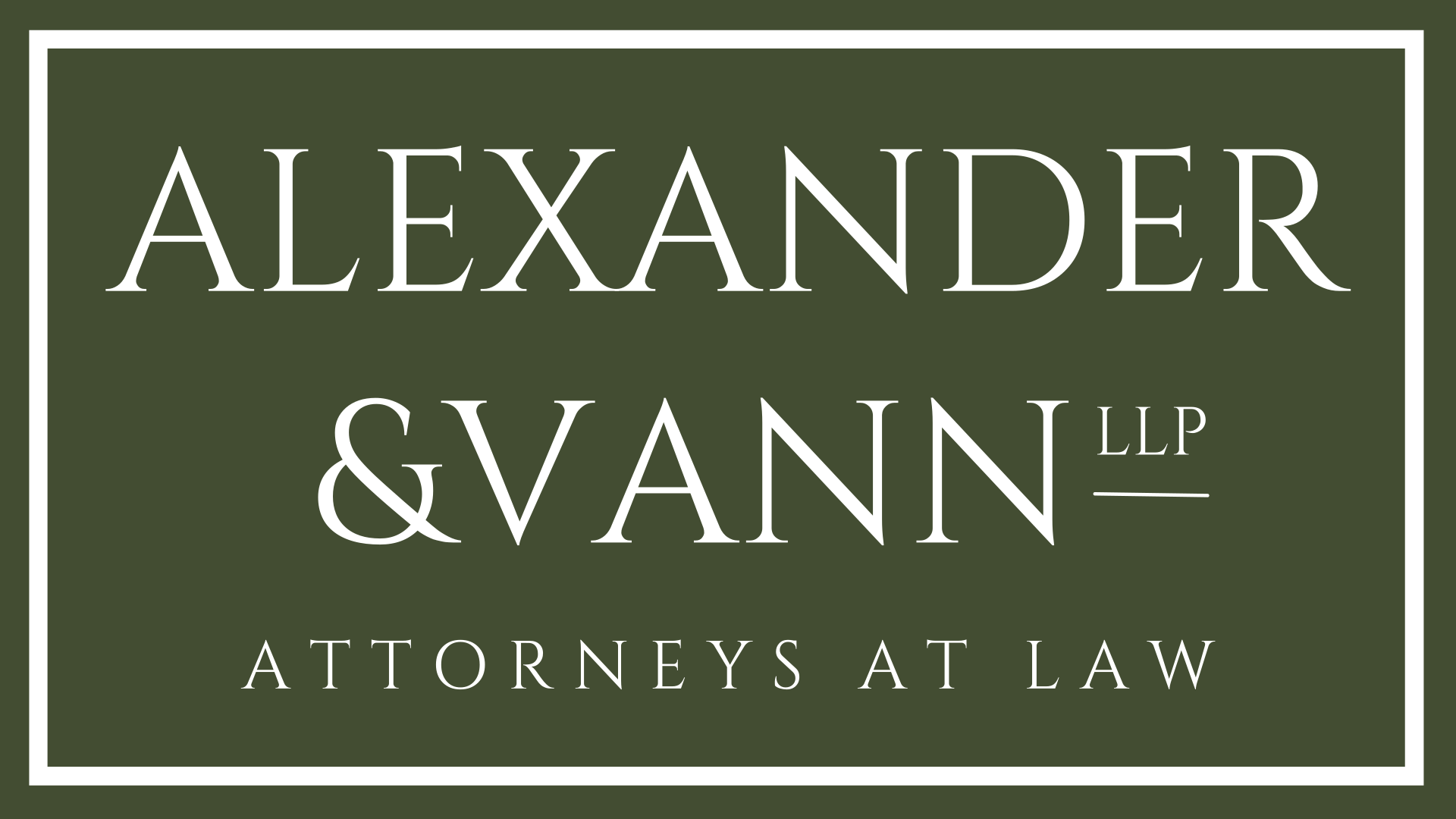 Alexander & Vann Logo - green white (2)