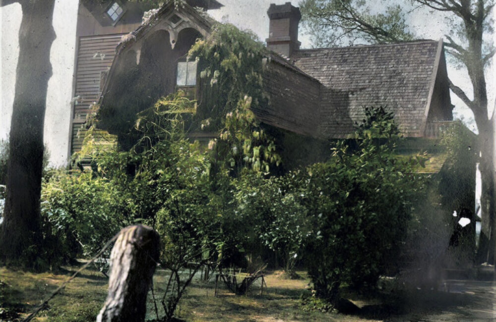 Remington Avenue - 437 - Burbank Cottage - 1906 - Hansell Watt Album - 1972.012.05 - Colorized