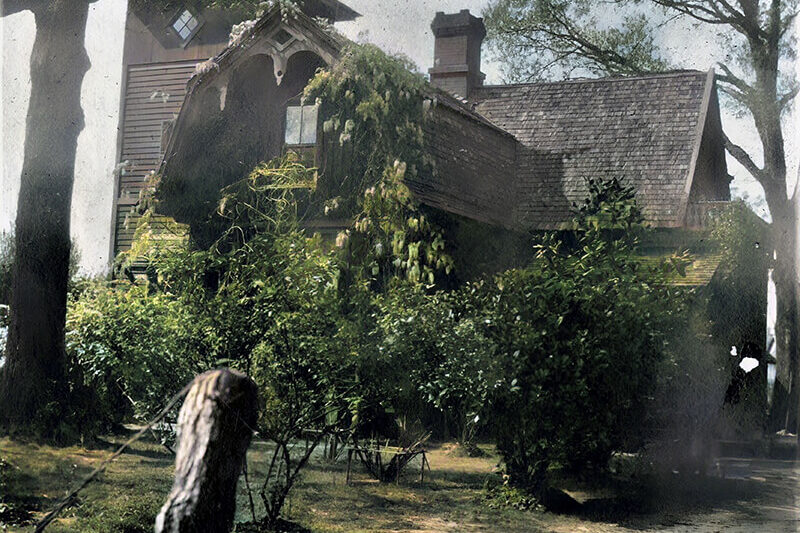 Remington Avenue - 437 - Burbank Cottage - 1906 - Hansell Watt Album - 1972.012.05 - Colorized